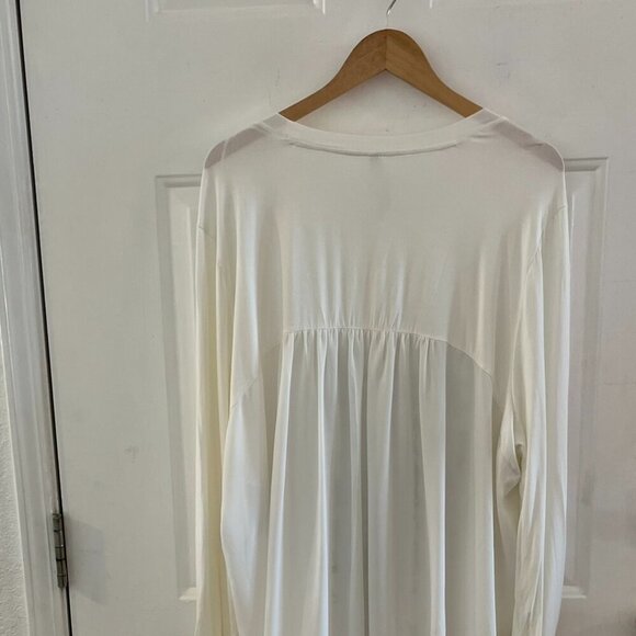 Melissa McCarthy Seven7 White Plus-Size Oversized Long Sleeve Tunic Sz 3x - Picture 7 of 9